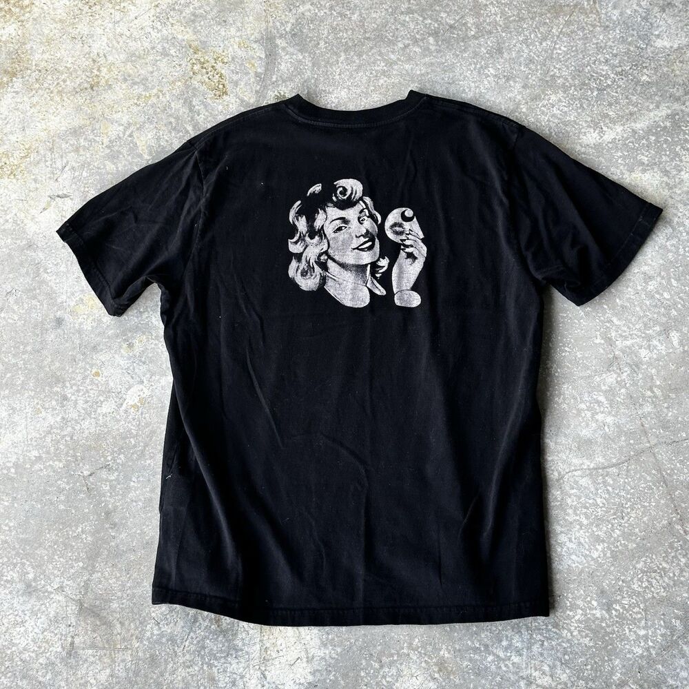 Carhartt WIP Work In Progress Short Sleeve Graphic Logo Black T-Shirt Sz Large